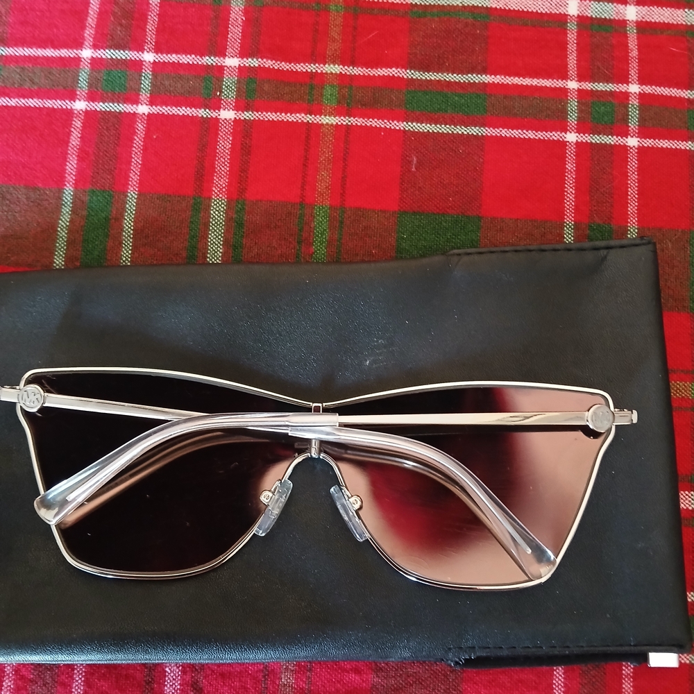 Michael Kors Rose Gold Mirrored Shield Sunglasses - Picture 2 of 6